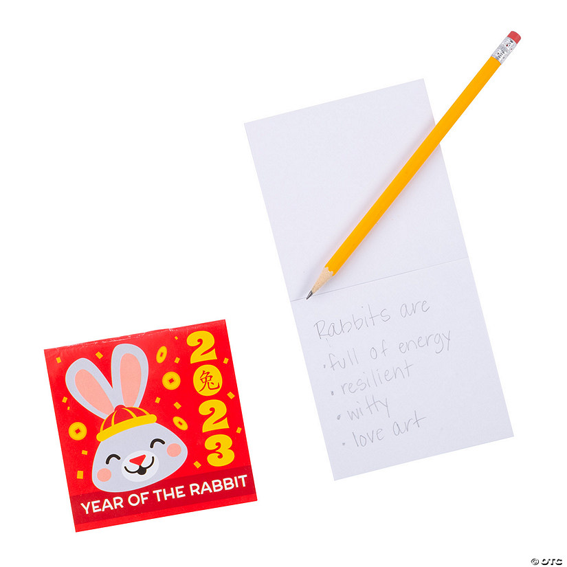 Lunar New Year of the Rabbit Notepads - 24 Pc. Image