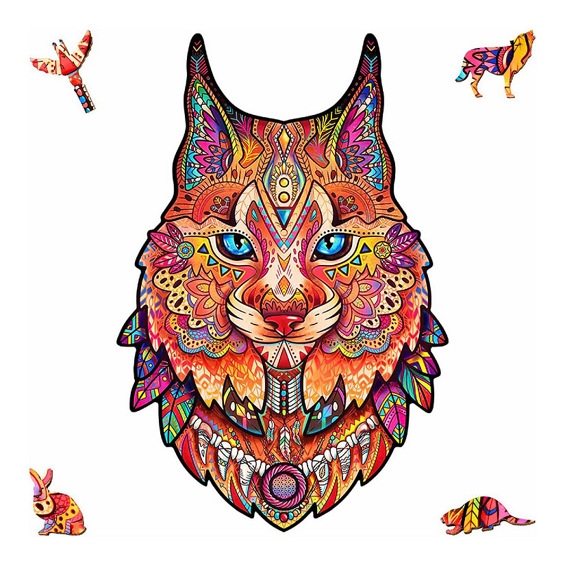 Lynx 297 Piece Shaped Wooden Jigsaw Puzzle Image