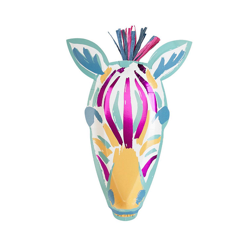 Ma Fete Zebra Paper Dinner Platters, (4) Image