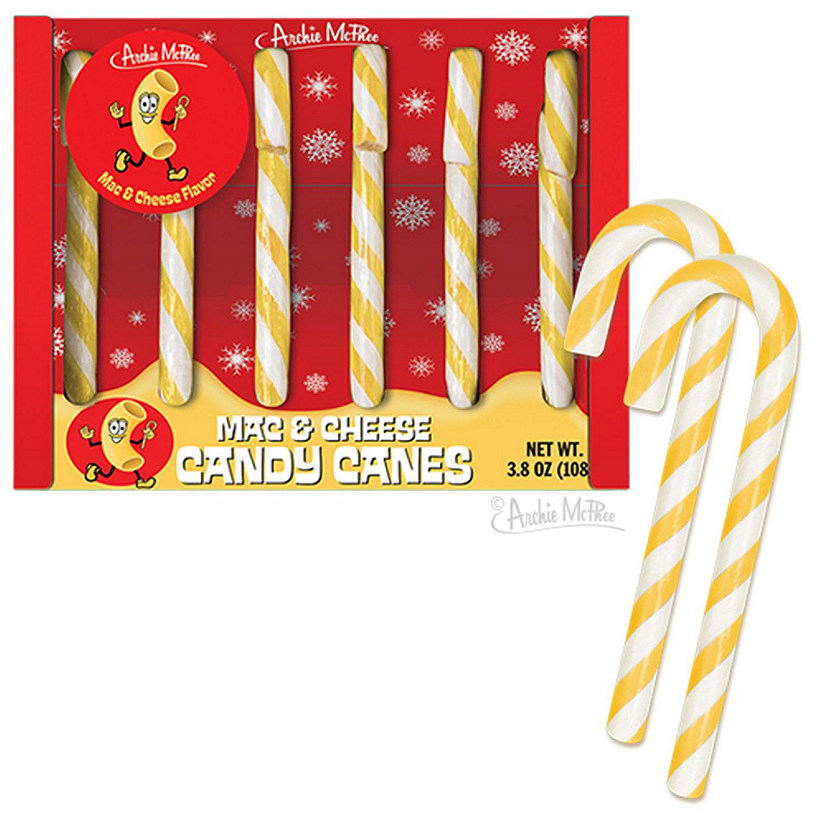 Mac and Cheese Flavored Candy Canes  Set of 6 Image