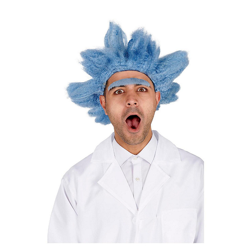 Mad Scientist Adult Costume Wig with Unibrow  One Size Image