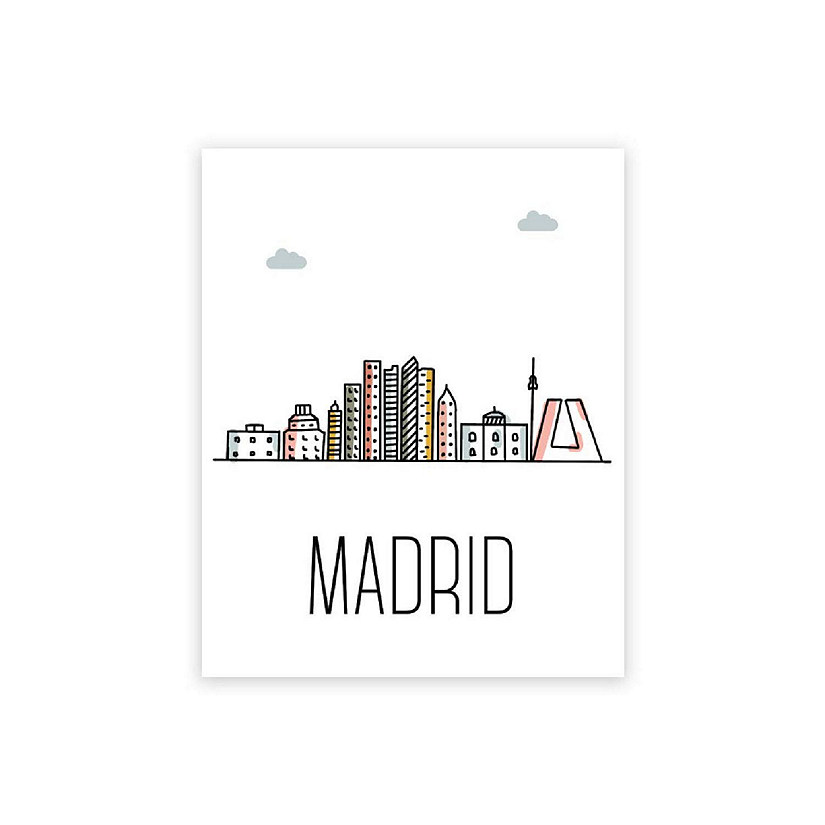 Madrid Skyline Color 16x20in 1-Pack Image