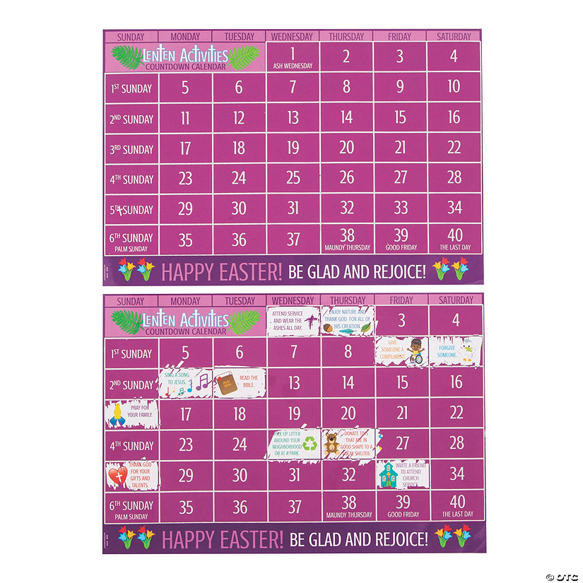 Magic Color Scratch Lent Calendars - 12 Pc. Image