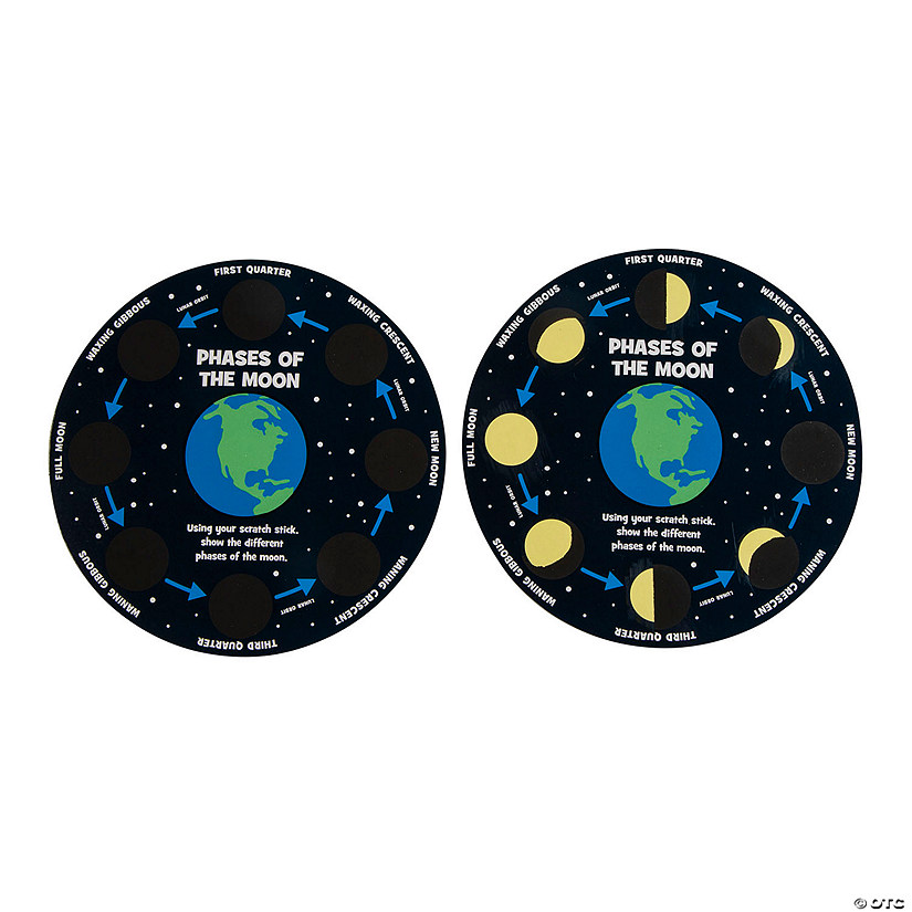 Magic Color Scratch Moon Phases - 12 Pc. Image