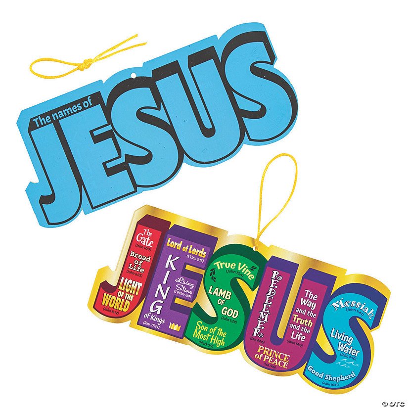 Magic Color Scratch Names of Jesus Signs - 12 Pc. Image