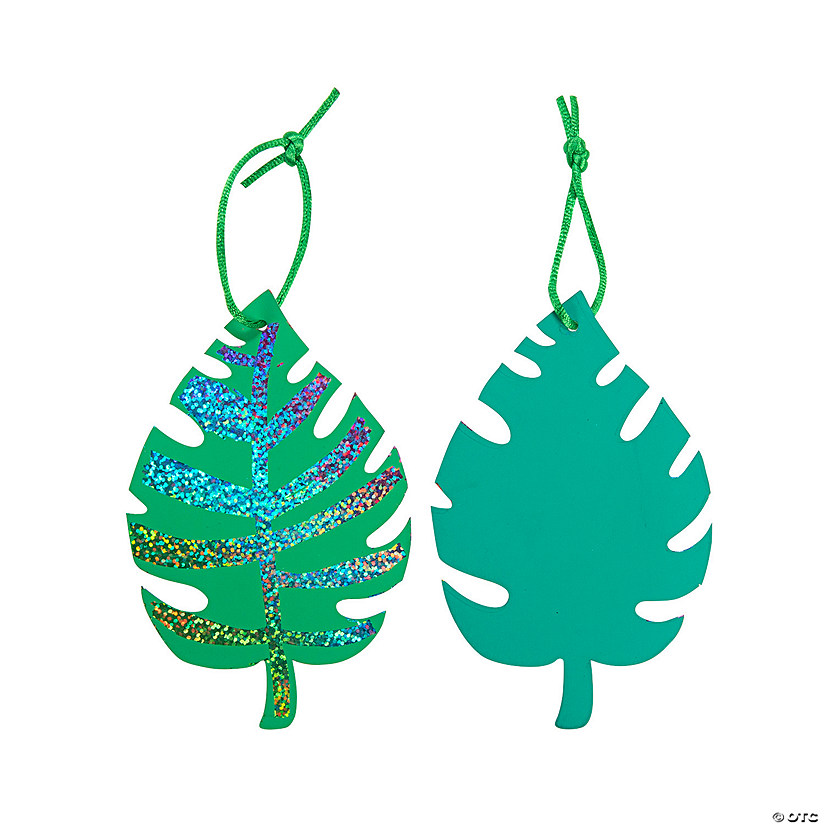 Magic Color Scratch Palm Leaf Ornaments - 24 Pc. Image