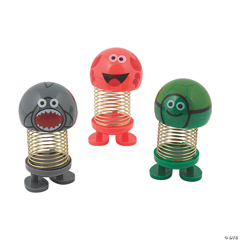 Magic Spring Bobble Character Toys 12 Pc. Less Than Perfect Oriental Trading