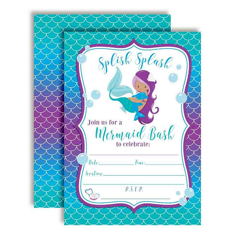 Magical Mermaid Invitations 40pc. by AmandaCreation Image