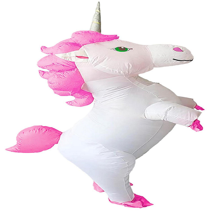 Magical White Unicorn Inflatable Adult Costume  Standard Image