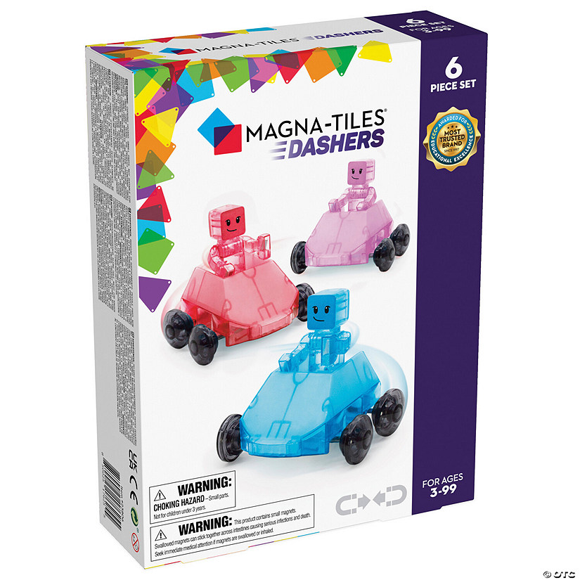 MAGNA-TILES<sup>&#174; </sup>Dashers 6-Piece Magnetic Construction Set, The ORIGINAL Magnetic Building Brand Image