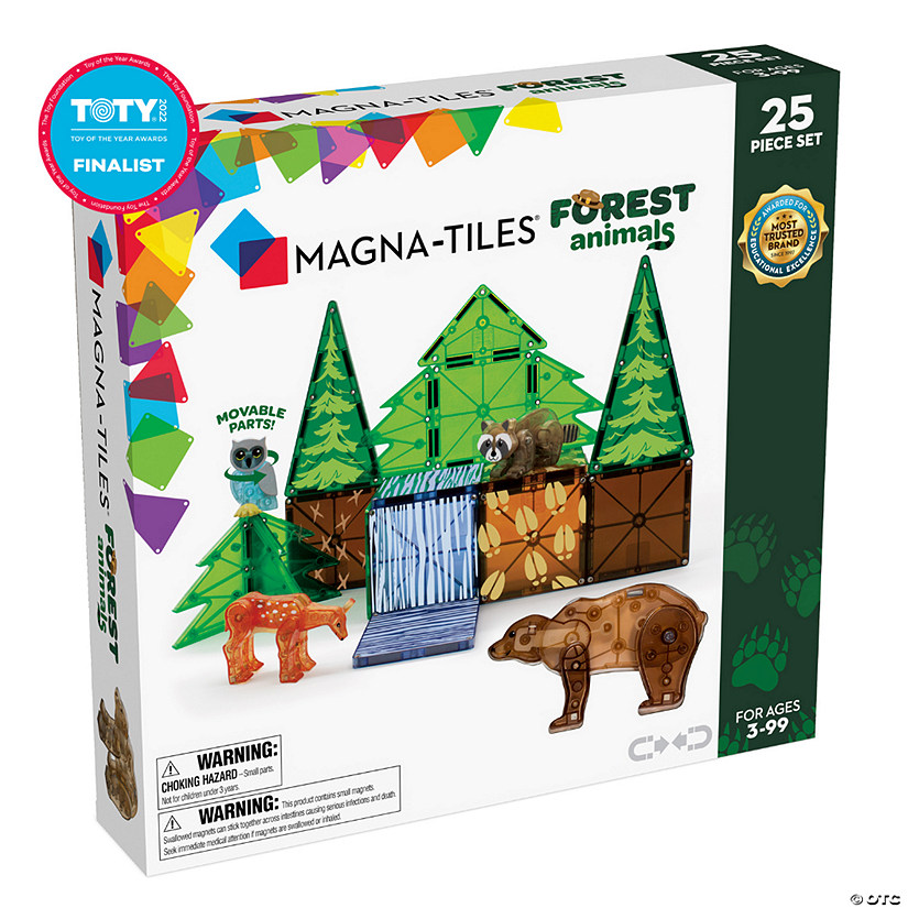 MAGNA-TILES<sup>&#174;</sup> Forest Animals 25-Piece Magnetic Construction Set, The ORIGINAL Magnetic Building Brand Image