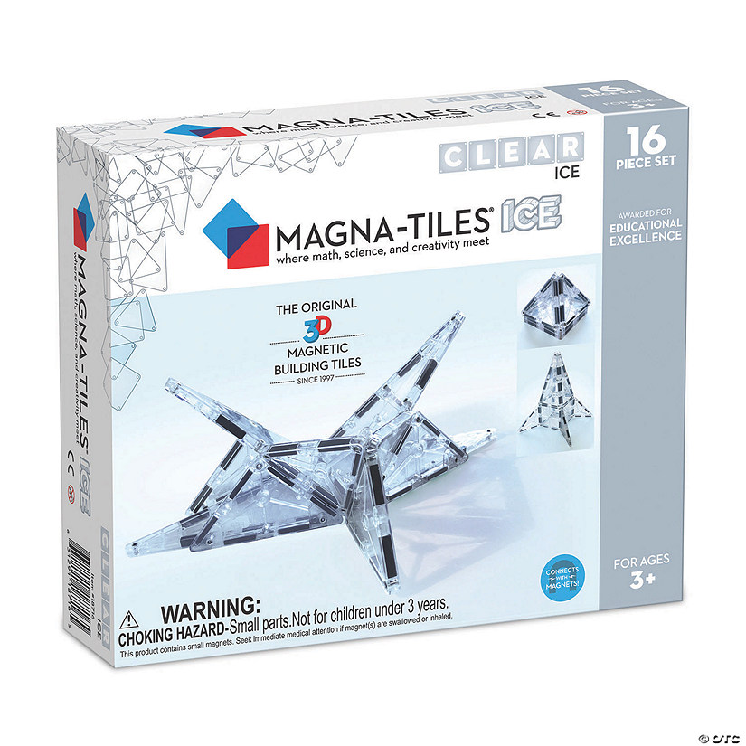 MAGNA-TILES<sup>&#174;</sup> ICE 16-Piece Set, The ORIGINAL Magnetic Building Brand Image