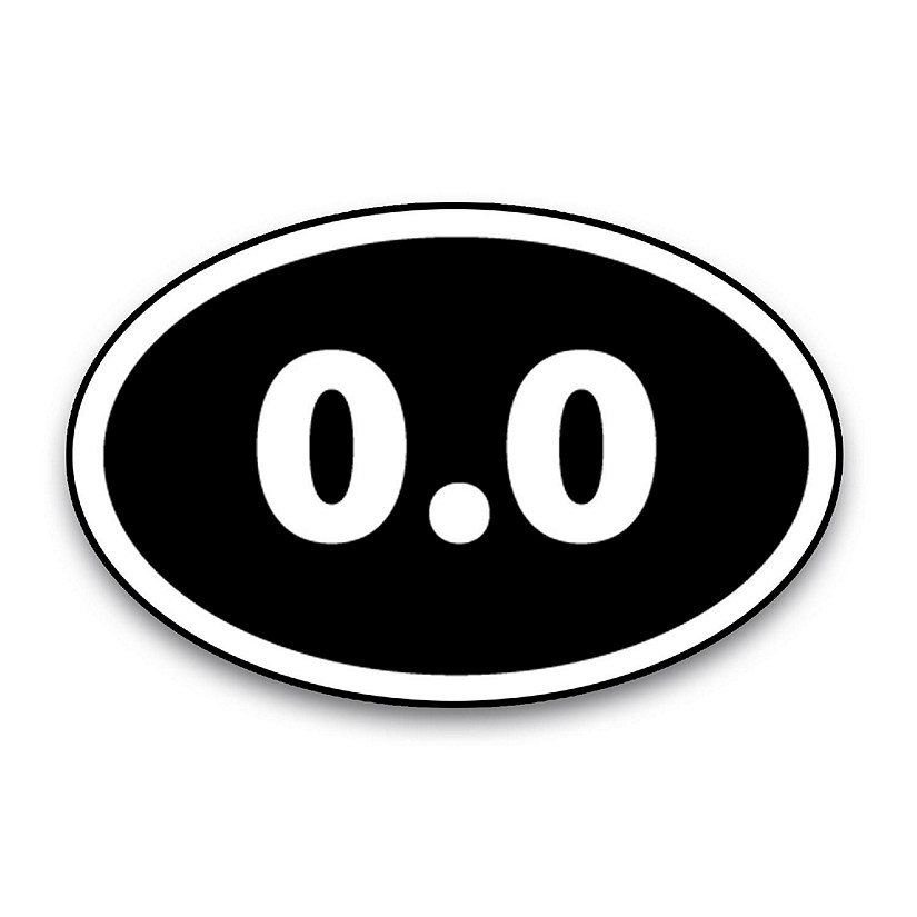 Magnet Me Up 0.0 Marathon Reverse Black Oval Magnet Decal, 4x6 Inches, Heavy Duty Automotive Magnet for Car Truck SUV Image