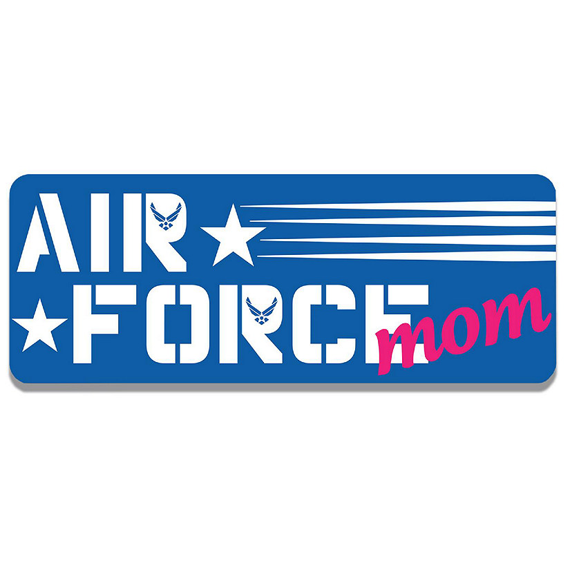 Magnet Me Up Air Force Mom Magnet Decal, 3x8 Inches Blue, White and Pink Heavy Duty Automotive Magnet for Car Truck SUV Image