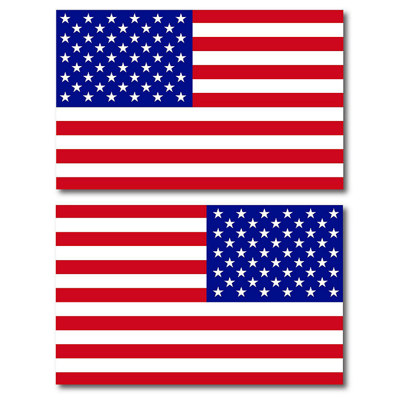 Magnet Me Up American Flag Car Magnet Decals, Opposing 2 Pack, 5x8 Inches, Heavy Duty Automotive Magnet for Car Truck SUV Image