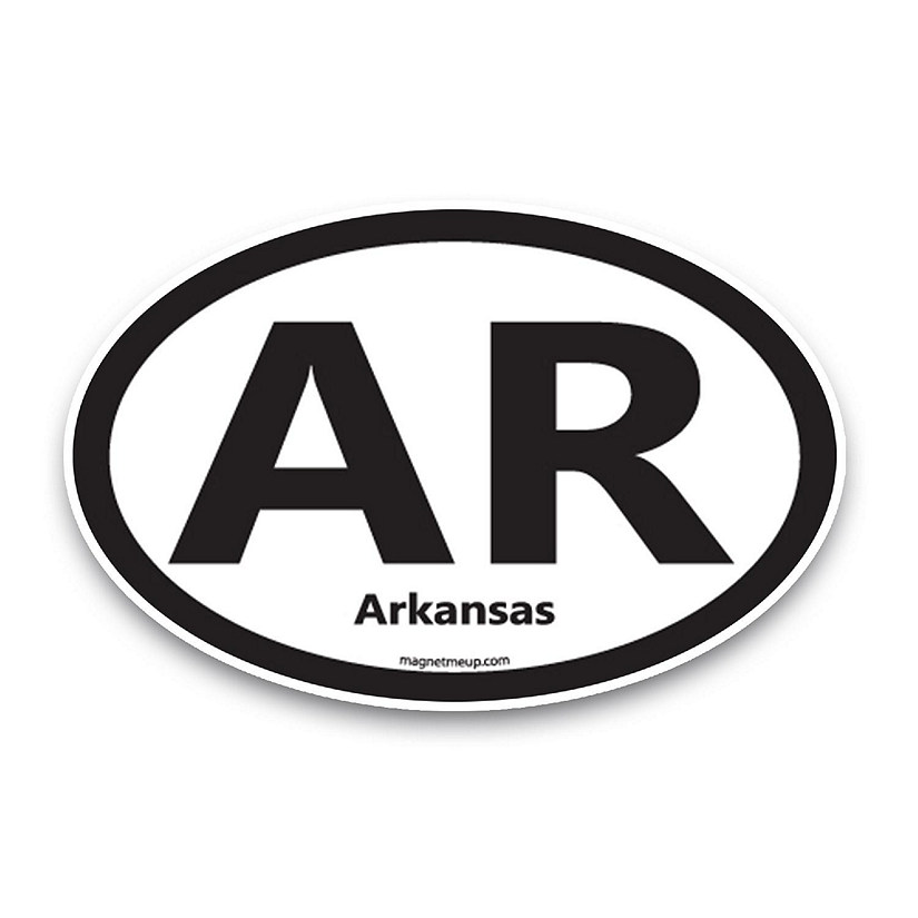 Magnet Me Up AR Arkansas US State Oval Magnet Decal, 4x6 Inches, Heavy Duty Automotive Magnet for Car Truck SUV Image