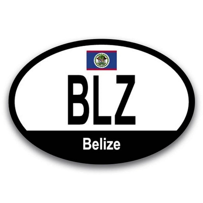 Magnet Me Up Belize Belizeans Euro Oval Magnet Decal, 4x6 Inches, Heavy Duty for Car, Truck, SUV, Or Any Other Magnetic Surface Image