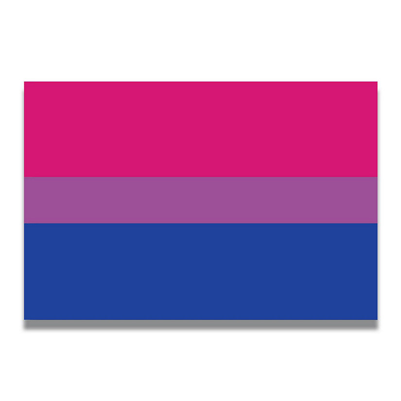 Magnet Me Up Bisexual Pride Flag Car Magnet Decal, 4x6 Inches, Pink Blue and Purple, Heavy Duty Automotive Magnet for Car Truck SUV, in Support of LGBTQ Image