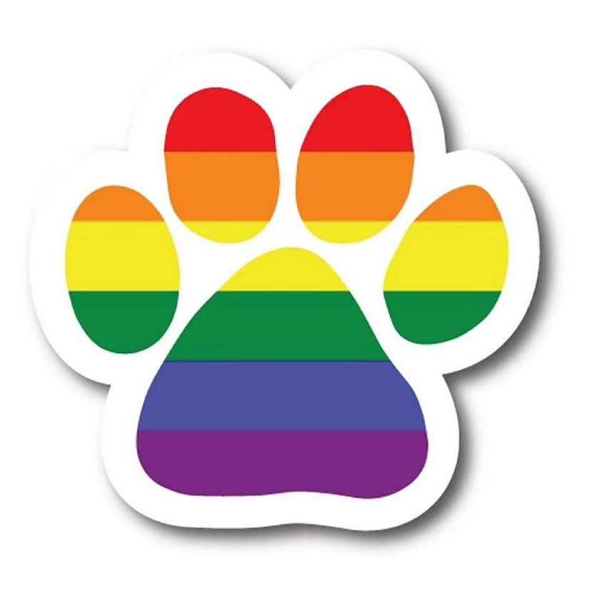 Magnet Me Up Blank LGBTQ Pawprint Magnet Decal, 5 Inch, Heavy Duty Automotive Magnet for Car Truck SUV Image