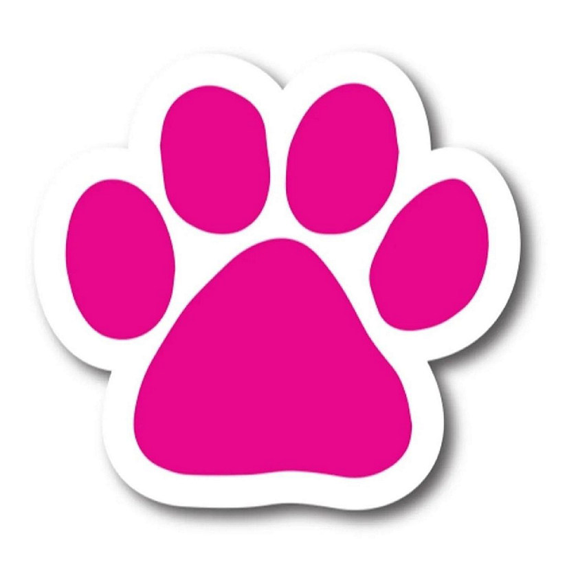 Magnet Me Up Blank Pink Pawprint Magnet Decal, 5 Inch, Heavy Duty Automotive Magnet for Car Truck SUV Image
