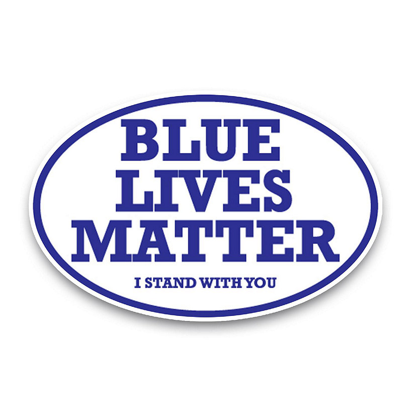 Magnet Me Up Blue Lives Matter I Stand With You Oval Magnet Decal, 4x6 Inches, Automotive Magnet for Car Truck SUV, In Support of Law Enforcement Image