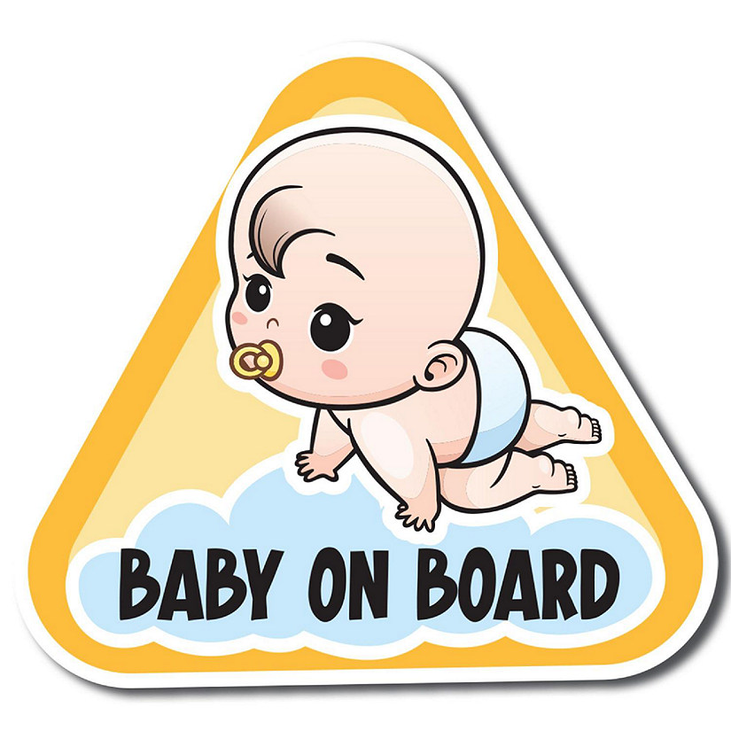 Magnet Me Up Boy Baby Babies On Board Magnet Decal, 5 inches, Heavy Duty Safety Automotive Magnet For Car Truck SUV Or Any Other Magnetic Surface Image