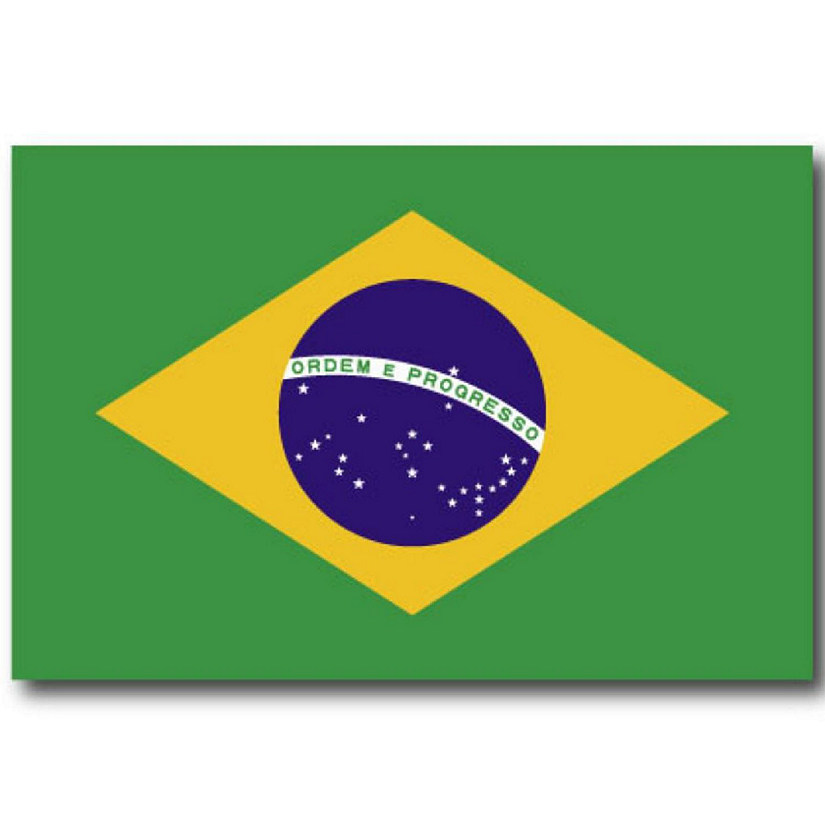 Magnet Me Up Brazil Brazilian Flag Car Magnet Decal, 4x6 Inches, Heavy Duty Automotive Magnet for Car, Truck SUV Image