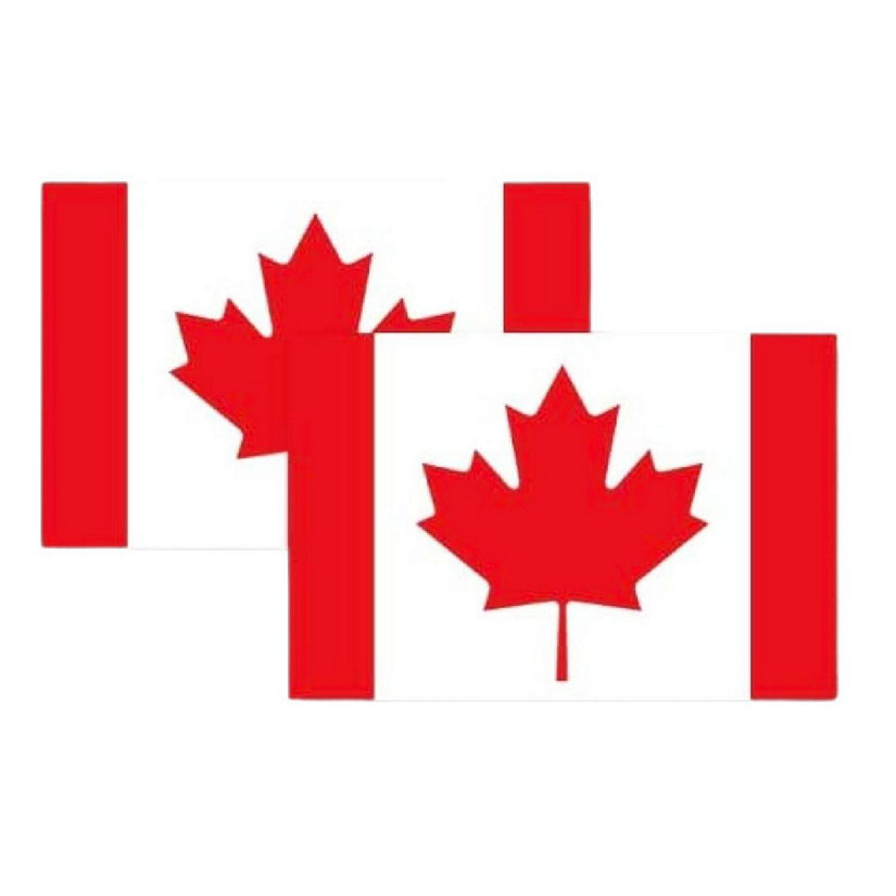 Magnet Me Up Canada Canadian Flag Car Magnet Decal, 4x6 Inches, 2 Pack, Red, White, Waterproof, Heavy Duty Automotive Magnet for Car Truck SUV Image