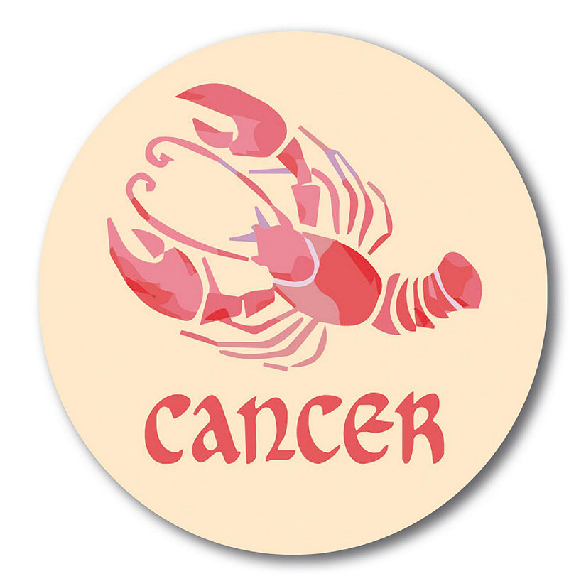 Magnet Me Up Cancer Zodiac Sign Magnet Decal, 5 Inch Round, Heavy Duty Automotive magnet for Car Truck SUV Image