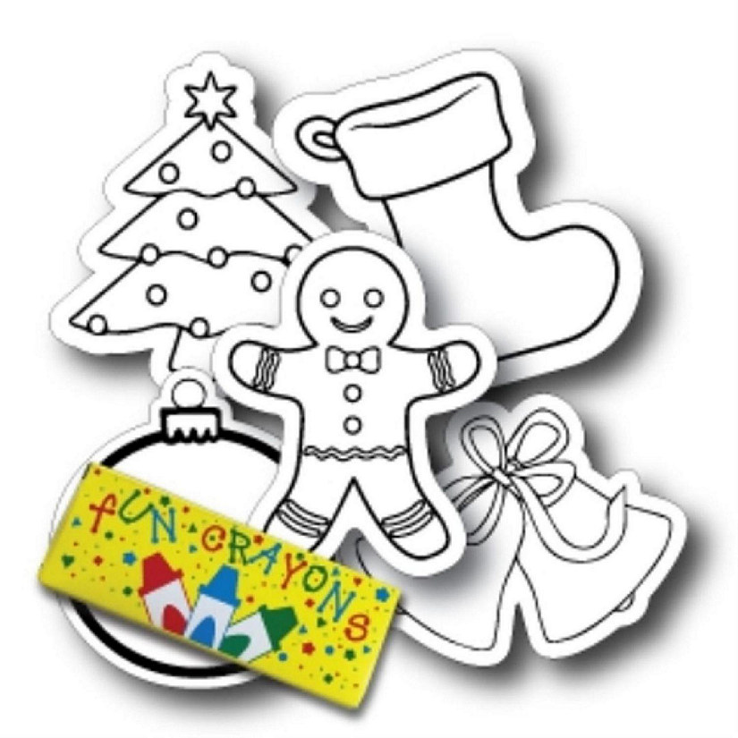 Magnet Me Up Color Your Own Assorted Christmas Ornament DIY Holiday Magnet, 5 Pieces, Creative Artistic Gift Idea Image