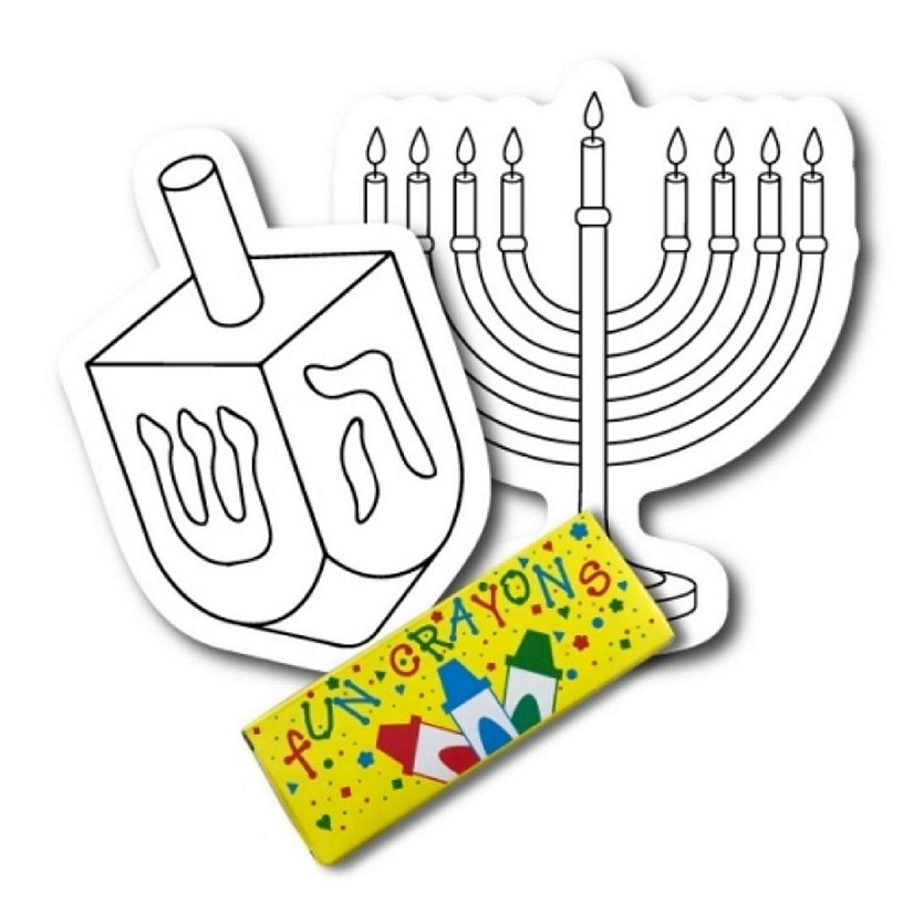 Magnet Me Up Color Your Own Hanukkah Dreidle and Menorah DIY Holiday Magnet, 2 Pack, Creative Artistic Gift Idea Image