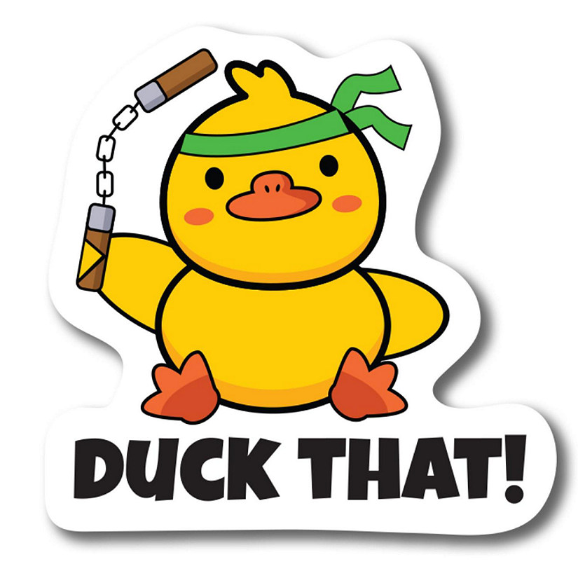 Magnet Me Up Duck That! Crazy Cute Duck Magnet Decal, 6x4 Inches, Heavy Duty Automotive for Car, Truck, Refrigerator, Or Any Other Magnetic Surface Image