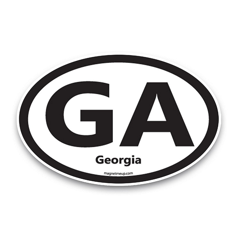 Magnet Me Up GA Georgia US State Oval Magnet Decal, 4x6 Inches, Heavy Duty Automotive Magnet for Car Truck SUV Image