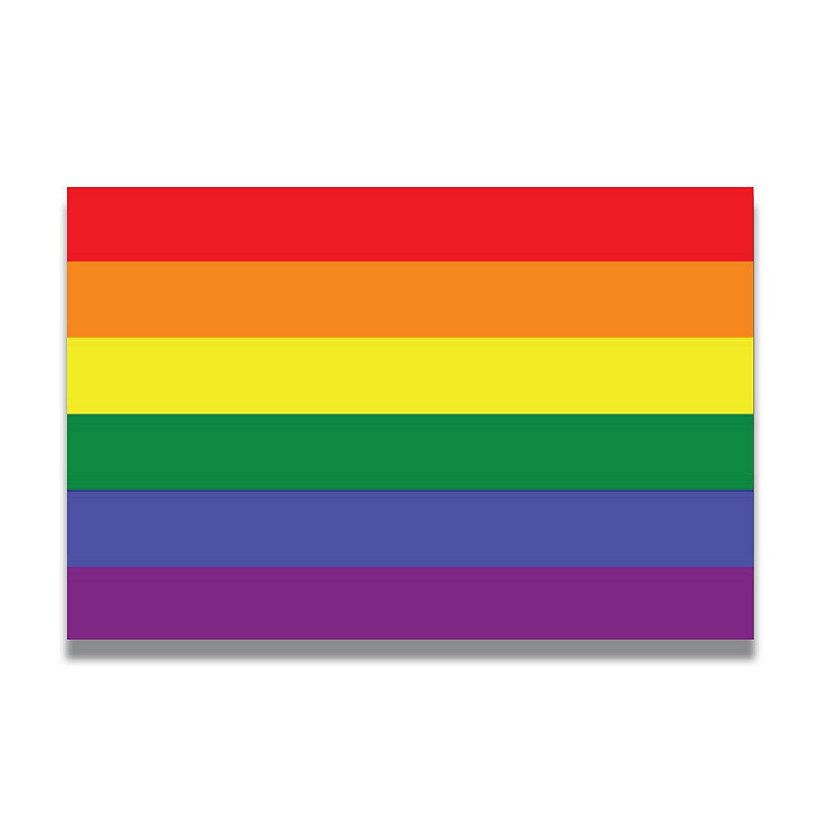 Magnet Me Up Gay Pride LGTBQ Rainbow Flag MAgnet Decal, 4x6 Inches, Automotive Vinyl Magnet for Car, Truck, SUV, in Support of LGBTQ Image