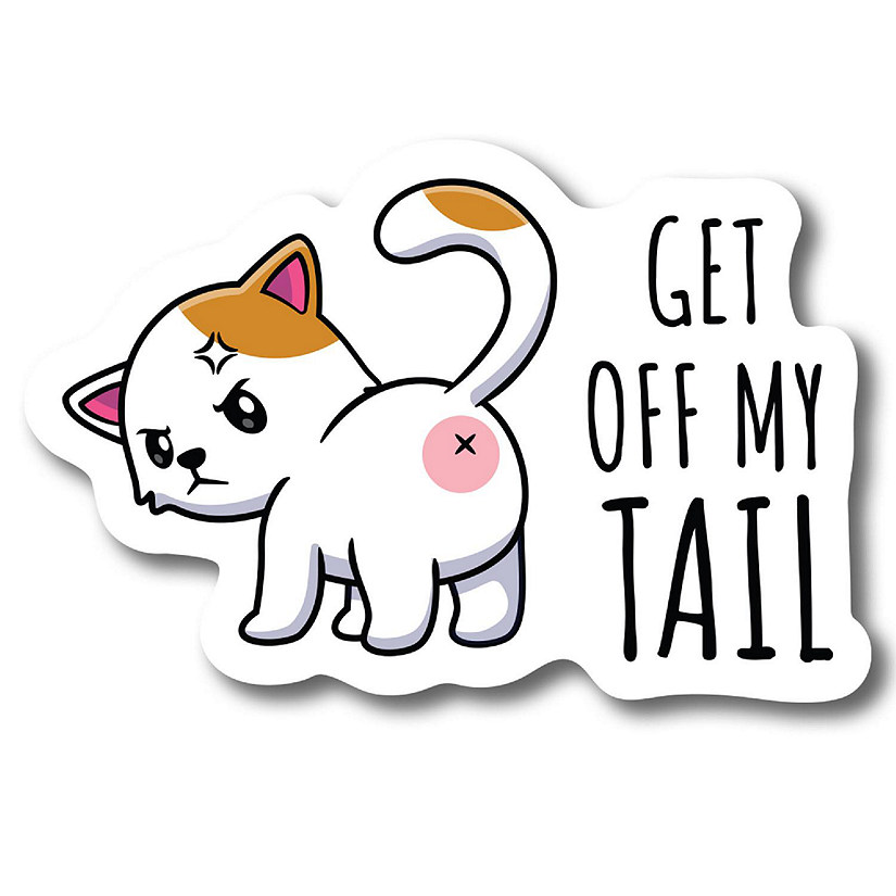 Magnet Me Up Get Off My Tail Cat Magnet Decal, No Tailgating, 6x4 Inch, Funny Cute Joke Gag Gift, Vehicle Safety, Automotive Magnet for Car, Truck, SUV Image