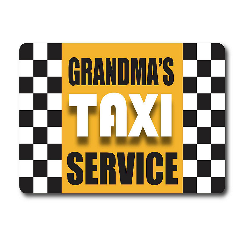 Magnet Me Up Grandma's Taxi Service Magnet Decal, 5x8 Inches, Heavy Duty Automotive Magnet for Car Truck SUV Image