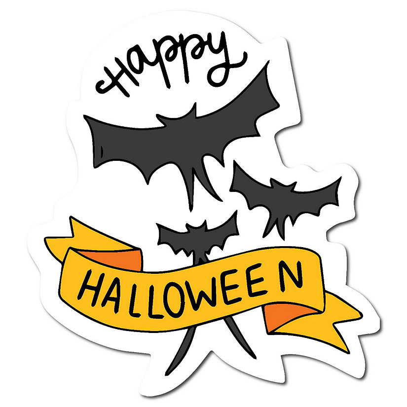 Magnet Me Up Happy Halloween Spooky Holiday Magnet Decal, 5x5 Inches, Heavy Duty Automotive Magnet For Car Truck SUV Or Any Other Magnetic Surface Image