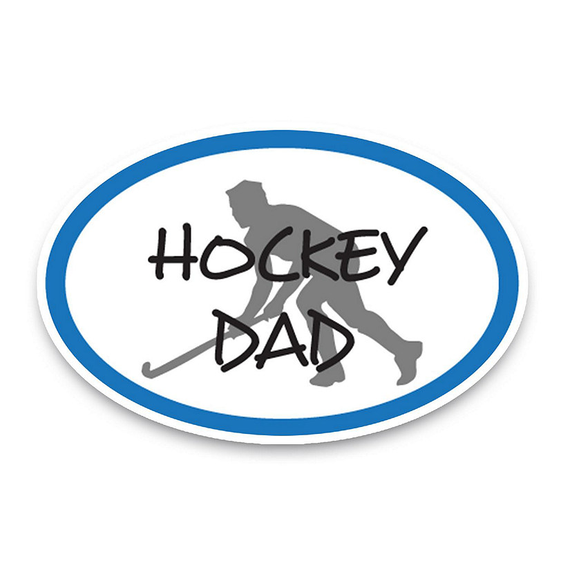 Magnet Me Up Hockey Dad Sports Oval Magnet Decal, 4x6 Inches, Heavy Duty Automotive Magnet for car Truck SUV Image