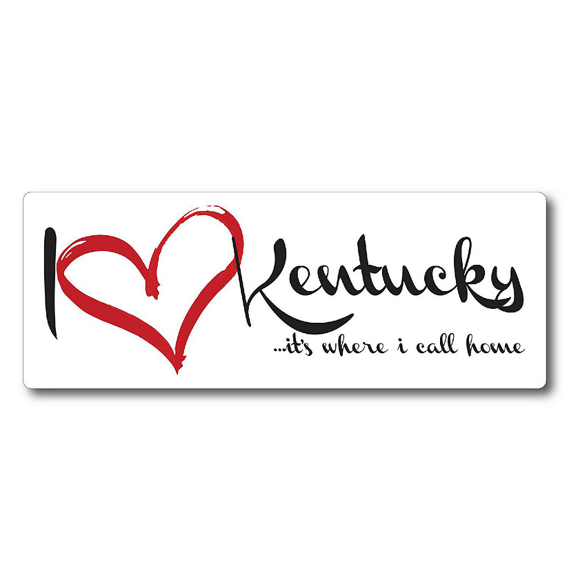Magnet Me Up I Love Kentucky, It's Where I Call Home US State Magnet Decal, 3x8 Inches Heavy Duty Automotive Magnet for Car Truck SUV Image