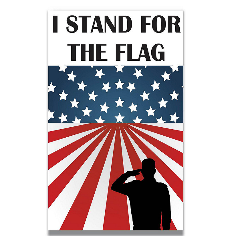 Magnet Me Up I Stand for The Flag American Flag Magnet Decal, 3x5 Inches, Red, White, Blue, Heavy Duty Automotive Magnet for Car Truck SUV Image