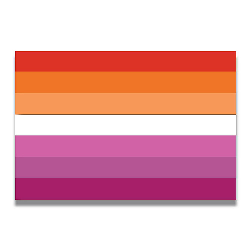 Magnet Me Up Lesbian Pride Flag Car Magnet Decal, 4x6 Inches, Heavy Duty Automotive Magnet for Car Truck SUV, in Support of LGBTQ Image
