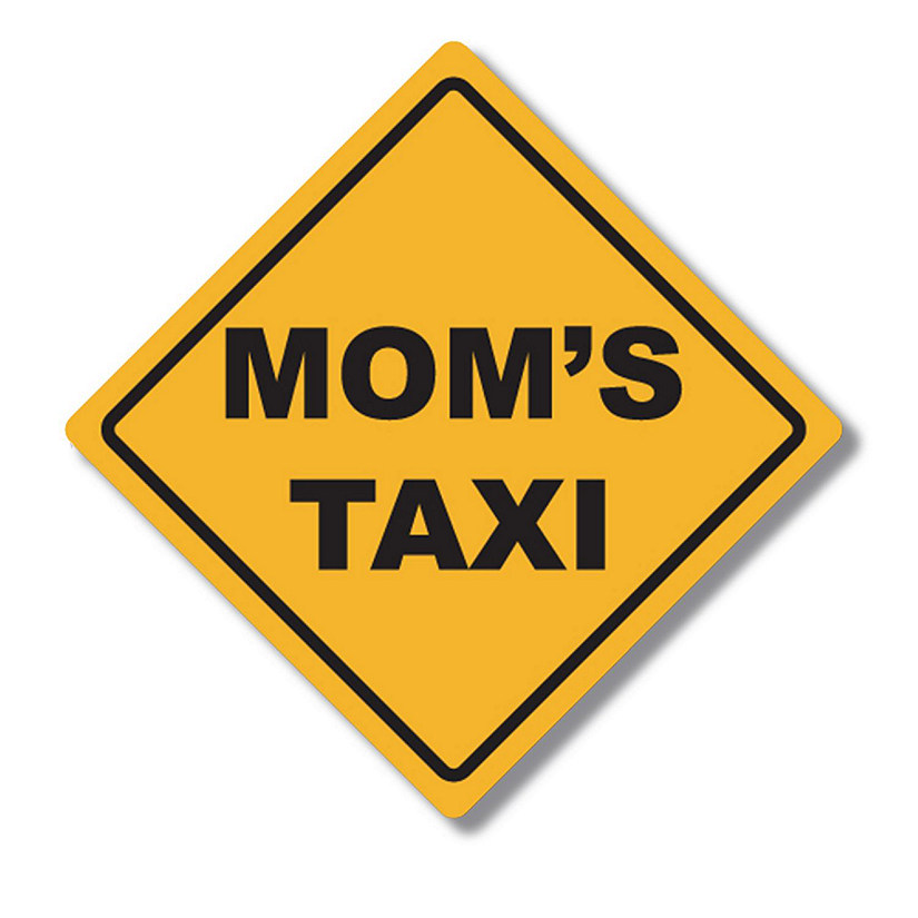 Magnet Me Up Mom's Taxi Magnet Decal, 5x5 Inches, Heavy Duty Automotive Magnet for Car Truck SUV Image