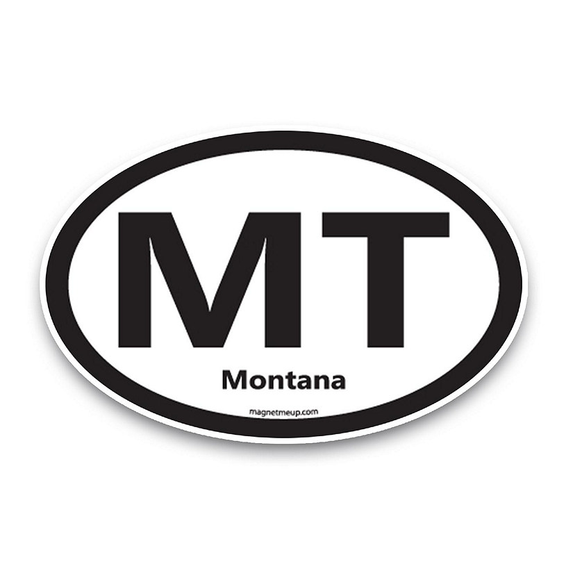 Magnet Me Up MT Montana US State Oval Magnet Decal, 4x6 Inches, Heavy Duty Automotive Magnet for Car Truck SUV Image