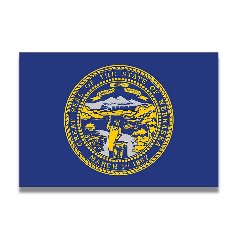 Magnet Me Up Nebraska US State Flag Magnet Decal, 4x6 Inches, Heavy Duty Automotive Magnet for Car, Truck SUV Image