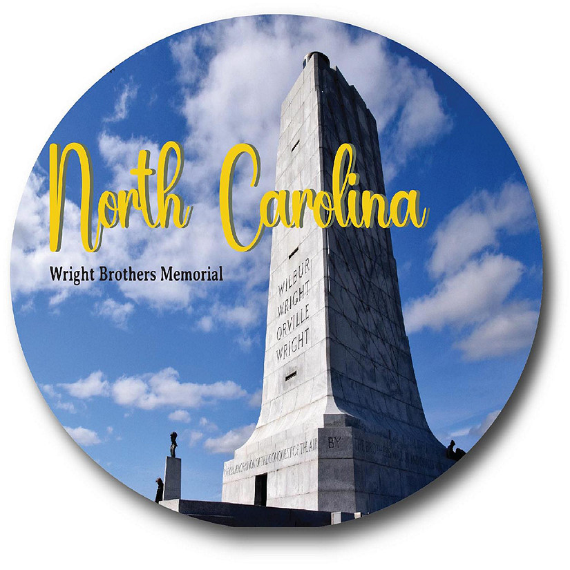 Magnet Me Up North Carolina Wright Brother's Memorial State Scenic Oval Magnet Decal, 4x6 inch, Automotive Magnet for Car, Great Gift Image