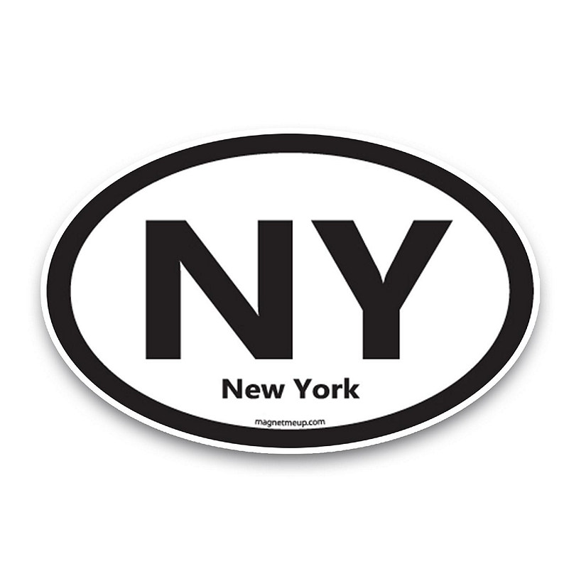 Magnet Me Up NY New York US State Oval Magnet Decal, 4x6 Inches, Heavy Duty Automotive Magnet for Car Truck SUV Image