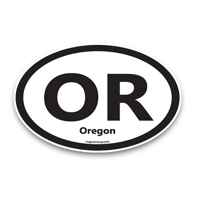 Magnet Me Up OR Oregon US State Oval Magnet Decal, 4x6 Inches, Heavy Duty Automotive Magnet for Car Truck SUV Image