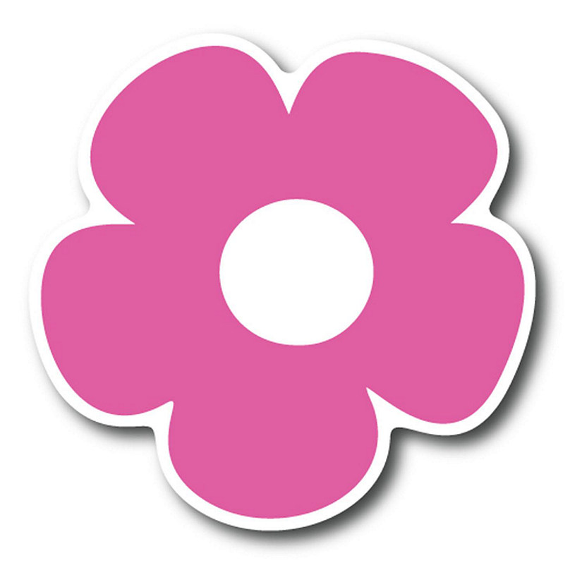 Magnet Me Up Pink Daisy Hippie Flower Magnet Decal, 5 Inches, Heavy Duty Automotive Magnet for Car Truck SUV Image