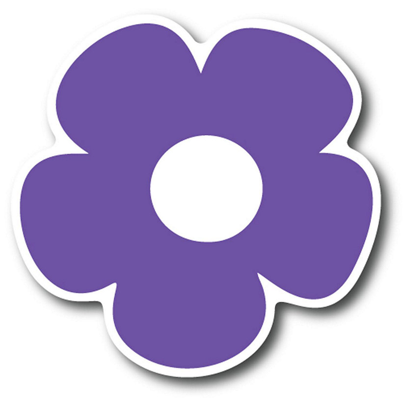 Magnet Me Up Purple Daisy Hippie Flower Magnet Decal, 5 Inches, Heavy Duty Automotive Magnet for Car Truck SUV Image