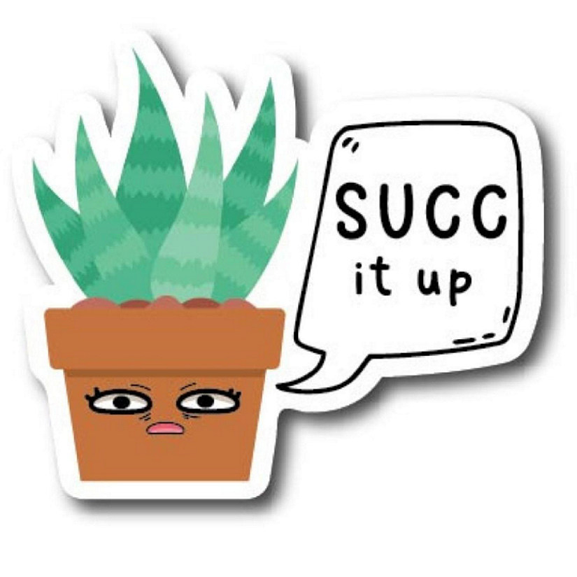 Magnet Me Up Succ It Up Cute Funny Plant Succulent Magnet Decal, 5 inches, Heavy Duty Automotive Magnet For Car Truck SUV Or Any Other Magnetic Surface Image